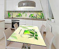 Наклейка виниловая на стол Zatarga Зеленый Чай 650х1200 мм KC, код: 5562287