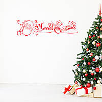 Новогодняя виниловая наклейка Zatarga Merry Christmas 1100х280мм Красный (Z202025 1) KC, код: 5562726