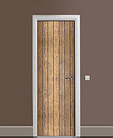 Наклейка на дверь Zatarga «Лесной сруб» 650х2000 мм виниловая 3Д наклейка декор самоклеящаяся KC, код: 6440921