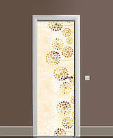 Наклейка на дверь Zatarga «Сухоцветы на закате» 650х2000 мм виниловая 3Д наклейка декор самок KC, код: 6441216