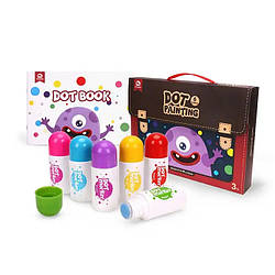 Точечные ДОТ маркеры для детей набор dot paint 6 цветов + раскраска