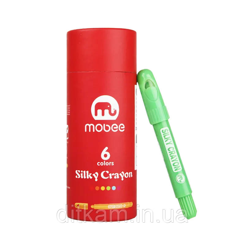 Воскові олівці для малювання Крайони (crayons) Mobee 6 кольорів