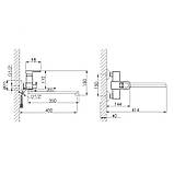 Смеситель для ванны Lidz Wawel 005 с поворотным изливом (c душевым гарнитуром) (k35) LDWAW005CRM45389 Chrome, фото 2