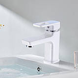 Змішувач для раковини Lidz Wawel 001 (k35) LDWAW001WHI45397 White, фото 5