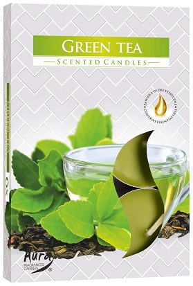 Свічка чайна ароматизована Bispol Зелений чай 1.5 см 6 шт (p15-83)