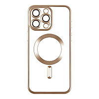 Чехол TPU Metallic Chrome Full Camera with Magsafe для Iphone 13 Pro Max Цвет Chrome Gold h