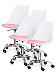 Evo-кids Комплект (4 шт.) крісло Evo-Kids Capri White / Pink (арт H-231 W/PN -Х4)