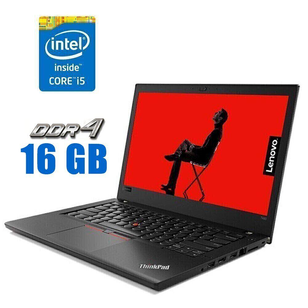 Ультрабук Lenovo ThinkPad T480/ 14" (1920x1080)/ Core i5-8250U/ 16 GB RAM/ 240 GB SSD/ UHD 620