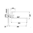 Змішувач для ванни Lidz Latwa 005 з поворотним виливом (з душовим гарнітуром) (k35) LDLAT005WHI45425 White, фото 2