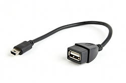 Кабель USB2.0-mini OTG Cablexpert A-OTG-AFBM-002 для пристроїв AF - MiniUSB 0.1 м (A-OTG-AFBM-002) (код 68276)