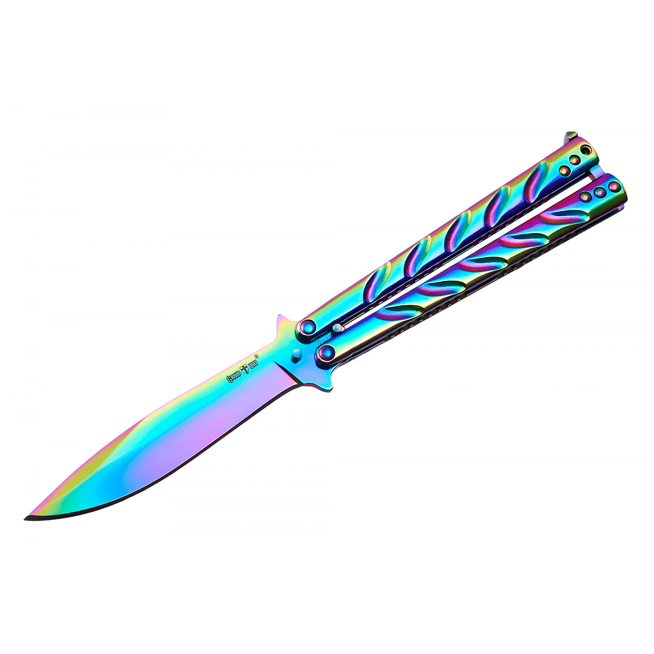 Ніж балісонг Grand Way 1066 PT2 (chameleon anodized) JGR