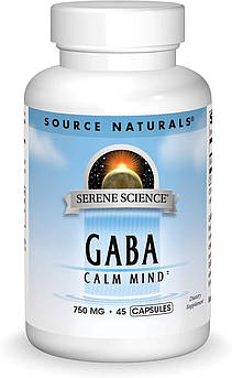 Source Naturals Serene Science® GABA 750 mg 45 капсул