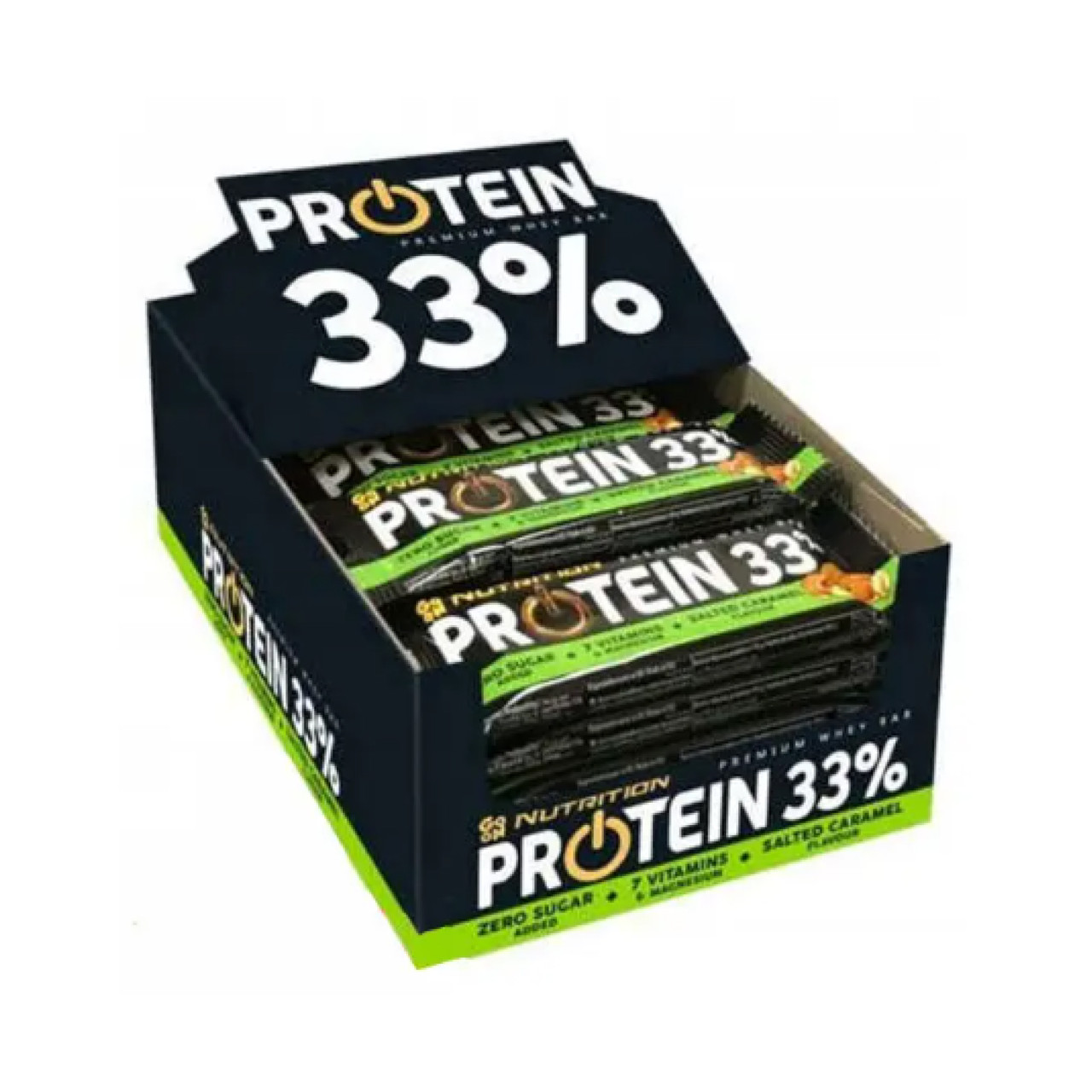 Protein 33% Bar - 25x50g Salted caramel (Пошкоджена упаковка), фото 1