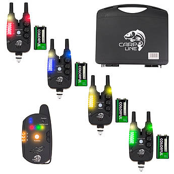 Набір електронних сигналізаторів клювання з пейджером Carp line TLI-28
