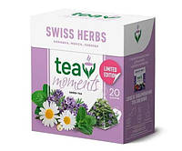 Чай зелений ароматизований Swiss Herbs Tea Moments 20 пірамідок 34 г