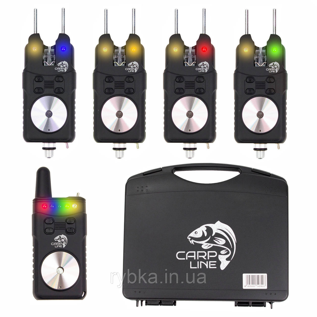 Набір електронних сигналізаторів клювання з пейджером Carp line TLI35