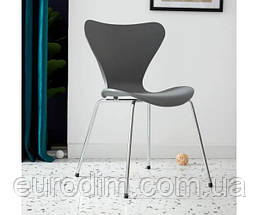 Стілець Амм пластиковий сірий, фото 2