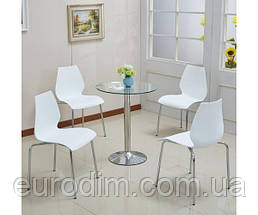 Стілець Лілі пластиковий білий, фото 4