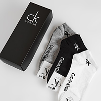 Мужские носки для спорта Носки Calvin Klein с логотипом Спортивные носки кельвин кляйн с тройными полосами