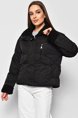 Куртка жіноча демісезонна чорного кольору 176848T Безкоштовна доставка