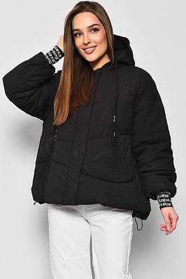 Куртка жіноча демісезонна чорного кольору 177203T Безкоштовна доставка