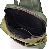 Слінг через плече, нагрудна сумка зі шкіри та канвасу TARWA REh-1905-3md, фото 2