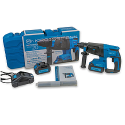 Акумуляторний перфоратор Kraissmann 261 ABH-BL 20/2 MP (безщітковий, 2 АКБ, заряджання, кейс)
