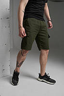 Летние стильные шорты мужские Miami от Intruder однотонные хаки легкие шорты трикотажные хлопок LOV M