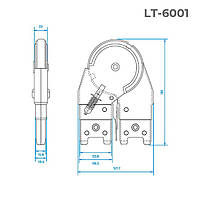 Шарнирный механизм для лестниц INTERTOOL LT-6001