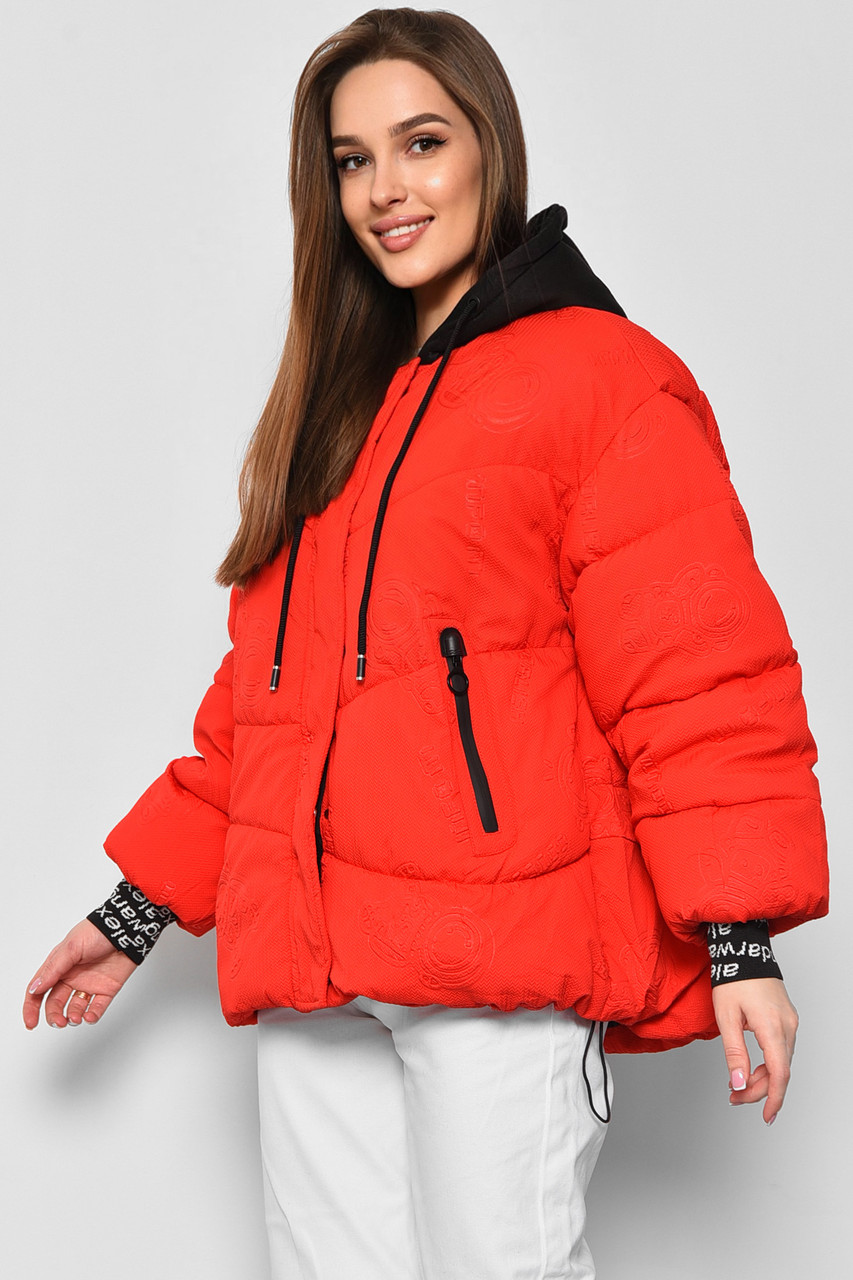 Куртка жіноча демісезонна червоного кольору 177207M