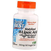 Стабилизированная R-липоевая кислота с BioEnhanced Na-RALA Stabilized R-Lipoic Acid 100 Doctor's Best