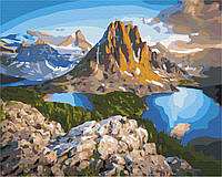 Картина по номерам BrushMe Озера у скал горы 40х50см BS21610 ES, код: 8265790