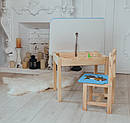 Столик із ящиком  і стілець дитячий  зайчик. Для гри, навчання, малювання., фото 7