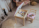 Дитячий столик із шухлядою і стілець дитячий рожевий левеня. Для гри, малювання, навчання., фото 10