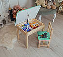 Столик із шухлядою і стілець зелений слоник Для гри, навчання, малювання., фото 9
