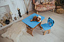 Дитячий стол-парта малюнок зайчик і стільчик дитячий ведмежатко.Для гри, малювання, навчання,., фото 8