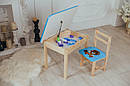 Стіл із шухлядою і стілець із зображенням оленятка. Для гри, навчання, малювання., фото 4