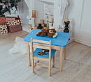 Стіл із шухлядою і стілець із зображенням оленятка. Для гри, навчання, малювання., фото 5