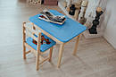 Стіл із шухлядою і стілець із зображенням оленятка. Для гри, навчання, малювання., фото 7