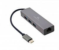 Концентратор Cablexpert 3хUSB3.1 Grey (A-CMU3-LAN-01) H[, код: 8381363