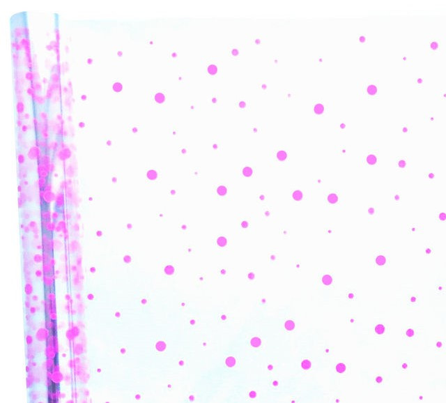 Плівка прозора Сніг3 400 г 60 см рожева, фото 1