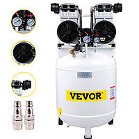 Безмасляный воздушный компрессор VEVOR 90л, мощность 3 л.с./2200 Вт, кабель 1,2 м Volume 88dB Air Compressor
