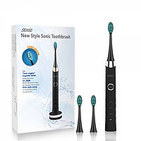 Звукова зубна щітка доросла електрична Seago SG987 Чорна (384) PZ, код: 7461601