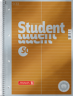 Зошит коледж-блок Brunnen А4 на спіралі для словника 50 аркушів 90 г м2 обкладинка Золотий мет SX, код: 1928924