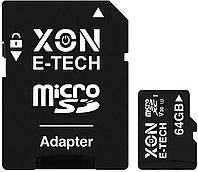 Карта памяти XON microSDXC 64GB Class 30 V30 UHS-II U3 + SD adapter (MCSX3064BA) UL, код: 7824351