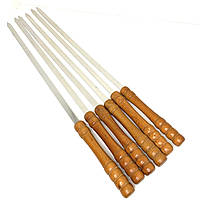 Набор шампуров с деревянной ручкой 6 шт 59 см A-Plus 1845 PZ, код: 8179846