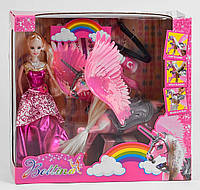 Кукла "Bettina" с лошадью пегас, наклейки, краска для волос, аксессуары, в коробке. Multicolor (109592)