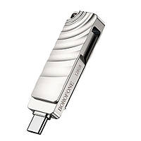 Флешка ЮСБ Borofone BUD3 Type C 128Gb USB Flash Drive 3.0 Steel UT, код: 8404003