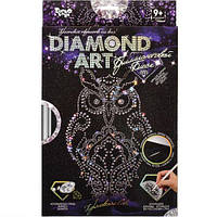 Алмазная мозаика Danko Toys Diamond Art Сова DAR-01-02 KC, код: 8263824