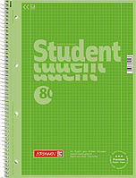 Тетрадь колледж-блок Brunnen А4 на спирали в клетку 80 листов 90 г м2 Colour Code обложка Кив NB, код: 1870396